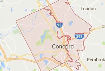 Map of Concord, New Hampshire