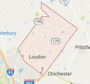 Map of Loudon, New Hampshire